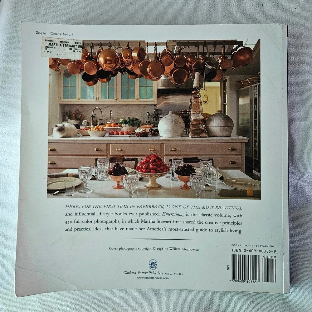 Entertaining Martha Stewart Cookbook Paperback 1998 Entertaining Recipes Decor